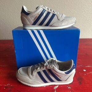 Adidas Galaxy OG Sneakers Unisex Gray Blue Stripes Athletic Shoe SZ 9 New in Box